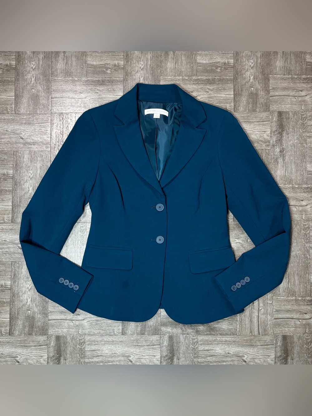 Womens New York & Co Blazer, Blue, Size 2, Stretch